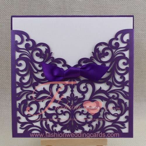Elegant Laser Cut Wedding Invitation Car Designs
